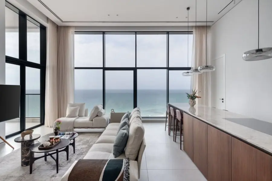 עיצוב דודו כהן צלם עודד סמדר, טקסטיל ELLA DECOR נוף הים